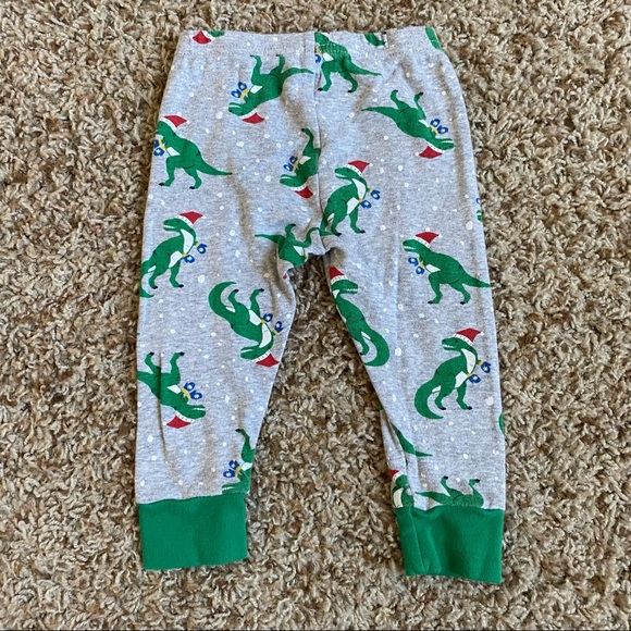 Carters Christmas Holiday Pajama Set Dinosaur - Picture 7 of 8